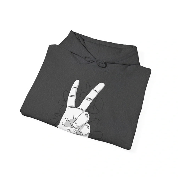 “Peace is Proud” Custom Graphic Design Unisex Hoodie - Picture 7 of 11